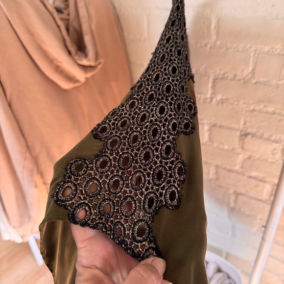 SILK Ramy Brook Olive with Black & Gold inlay design - Picture 3 of 5